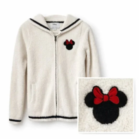 Barefoot Dreams CozyChic Classic Disney Women's Minnie Hoodie - Size XS - Picture 1 of 3